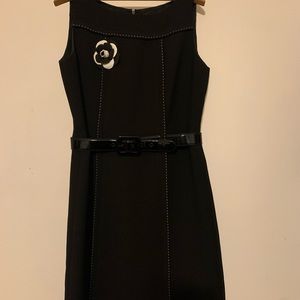 Tahari petite women's classic black dress